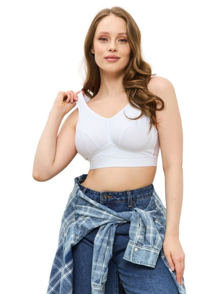 Mastectomy Sport Bra Post-Surgery Plus Size with Pockets for Prosthesis