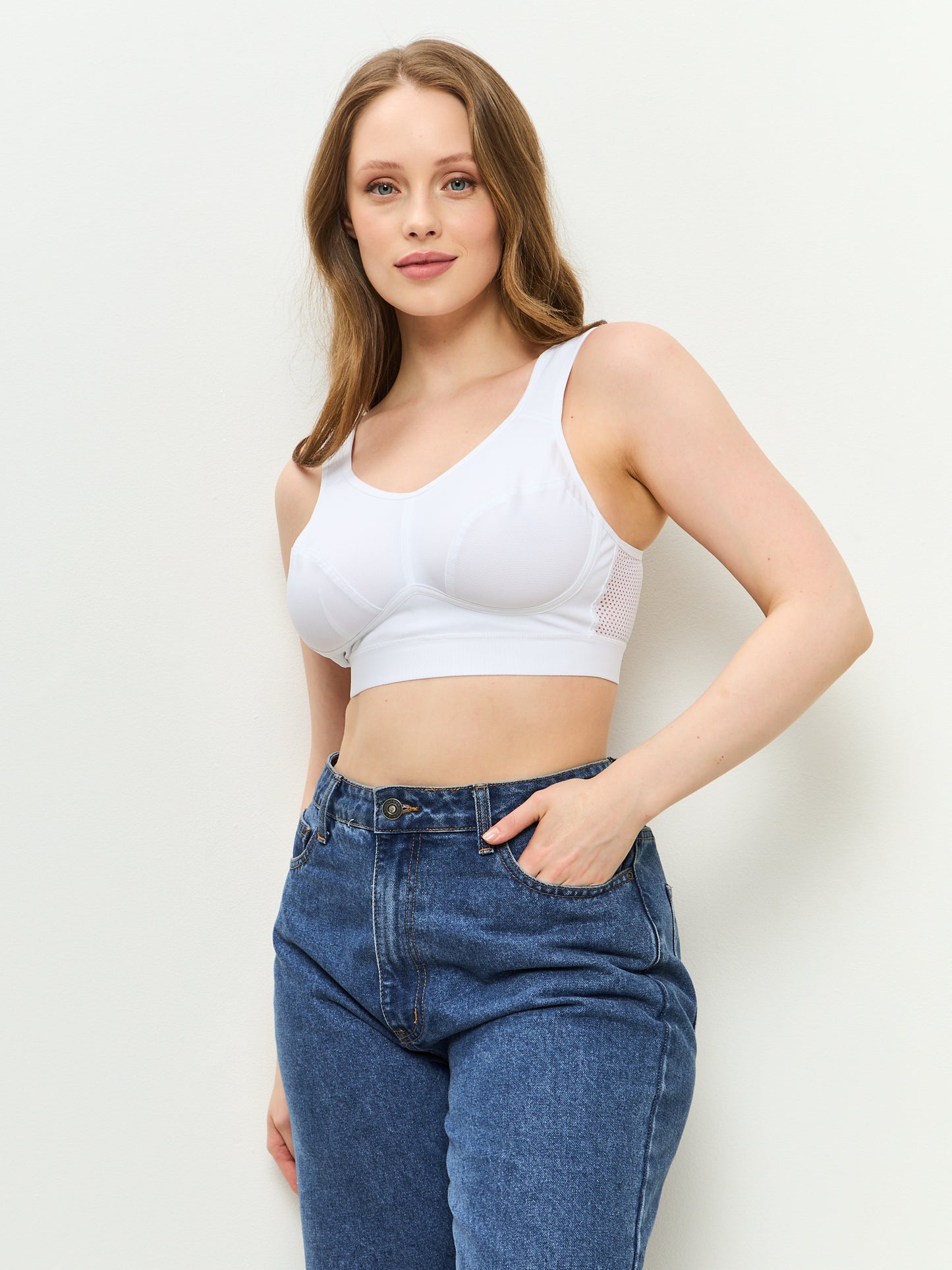 Mastectomy Sport Bra Post-Surgery Plus Size with Pockets for Prosthesis