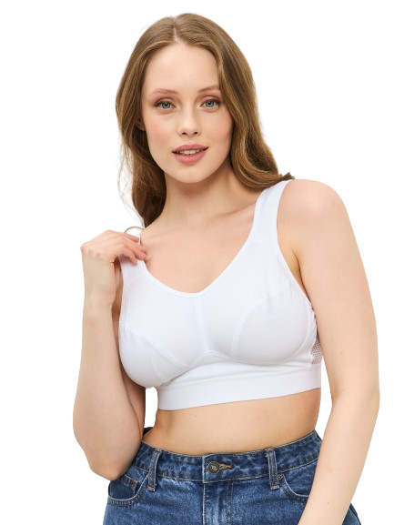 Mastectomy Sport Bra Post-Surgery Plus Size with Pockets for Prosthesis