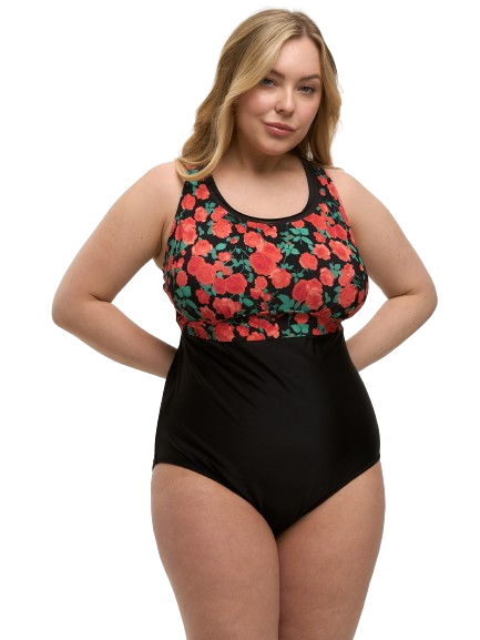 Mastectomy Pocketed One piece Swimsuit. Lida