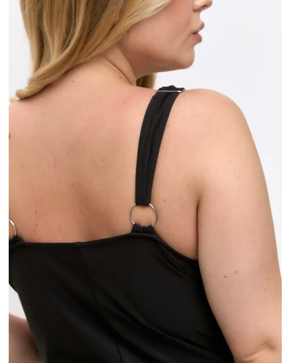Close-up of the Lida swimsuit back strap